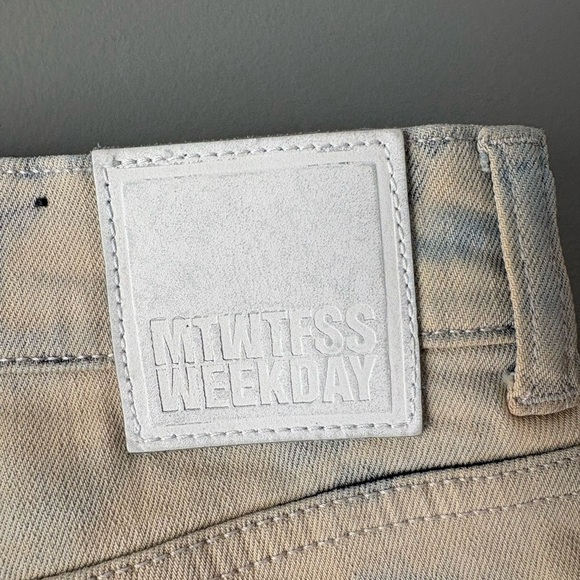 WEEKDAY, size W28 L34 white acid washed bleached look skinny jeans - Picture 7 of 9